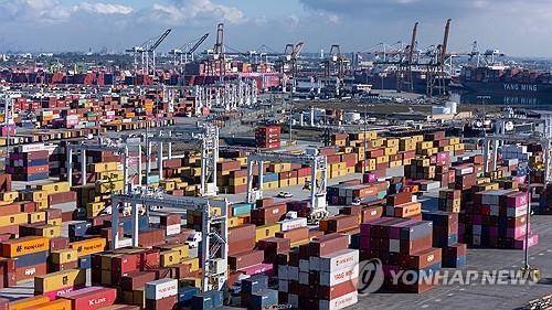 미국 로스앤젤레스항의 중국산 수입품 컨테이너 [로이터 연합뉴스 자료사진. 재판매 및 DB 금지]