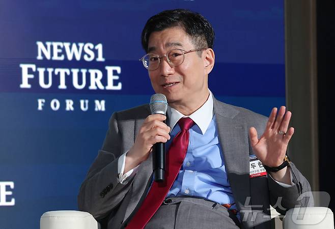 차두현 아산정책연구소 부원장이 7일 서울 여의도 페어몬트 호텔에서 열린 뉴스1 미래포럼에서 토론에 참석해 발언하고 있다. ‘트럼프 2.0과 新한국:위기 극복 해법 찾기’를 주제로 열린 이번 포럼은 뉴스1 주최로 열렸다. 2025.5.7/뉴스1 ⓒ News1 박세연 기자