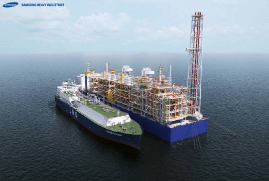 삼성중공업이 개발한 심해용 FLNG 표준모델 MLF-O. 삼성중공업 제공