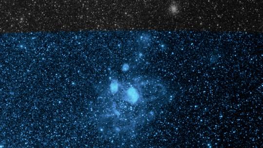 스피어엑스가 관측한 성운을 확대한 영상에서 0.98마이크로미터 파장에 대한 이미지. 천문연 제공