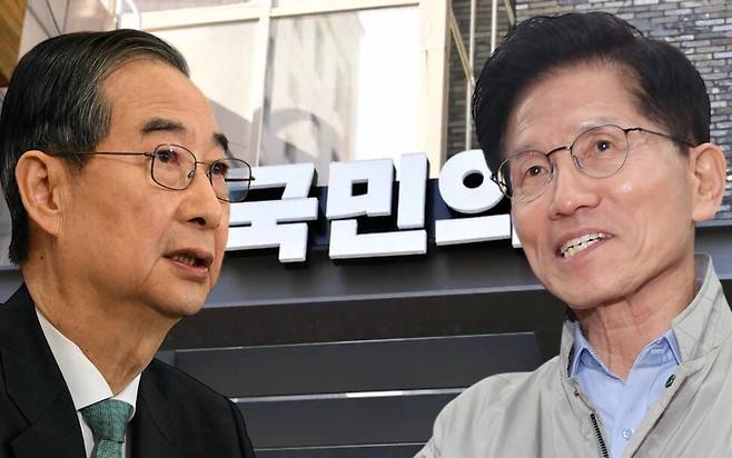 한덕수 무소속 대선후보와 김문수 국민의힘 대선후보. 연합뉴스