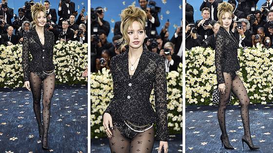 5일(현지시간) 뉴욕 메트 갈라에 등장한 리사. AP=연합뉴스