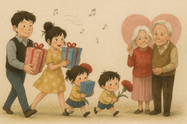 ‘어버이날’을 묘사한 챗gpt 이미지