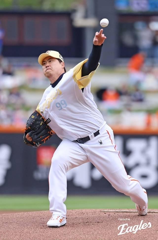 한화 류현진은 6일 대전 삼성전에서 좋지 않은 컨디션임에도 역투했다. 사진=한화 제공