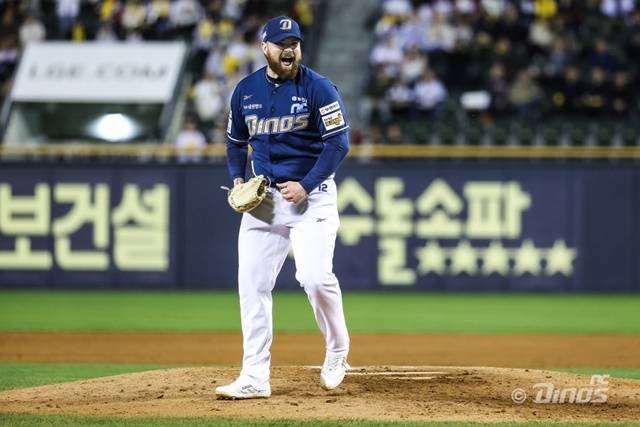 5일 수원 KT전에서 쾌투한 로건. 사진=NC 제공