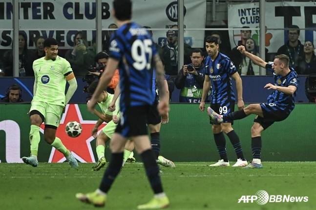 바르셀로나와 인터밀란의 경기 장면. /AFPBBNews=뉴스1