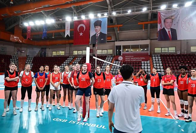 6일 튀르키예에서 개막한 프로배구 외국인 선수 여자부 트라이아웃 장면  [한국배구연맹 제공. 재판매 및 DB 금지]