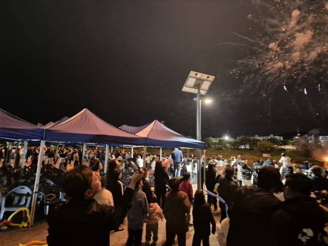지난 5일 정림동 서구국민체육센터 수변공원에서 진행된 '제4회 어린이날 기념 불꽃 축제 – 밤하늘에 꿈을 쏘다' 행사사진.(사)대전소상공·자영업연합회 제공