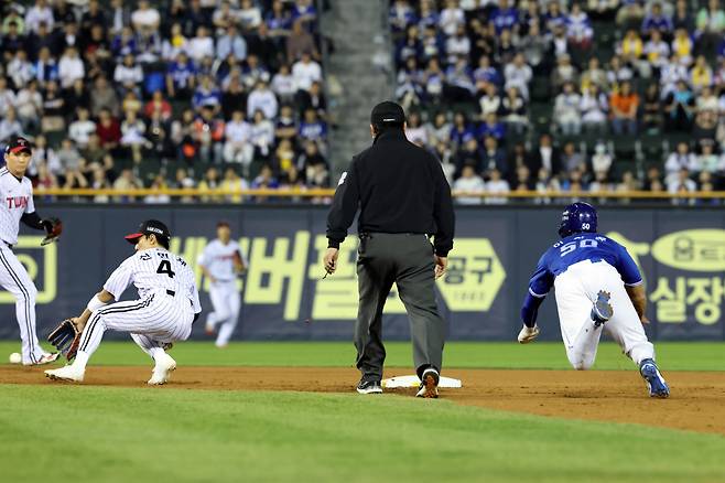 지난달 17일 잠실 LG전. 사진제공=삼성 라이온즈