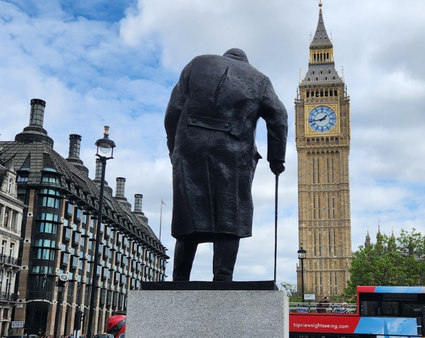 윈스턴 처칠(1874∼1965) 전 총리의 동상. 사진=런던 연합뉴스