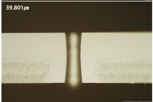 레이저앱스 멜팅 TGV 홀 이미지