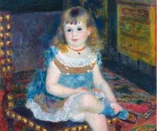 오귀스트 르누아르의 ‘의자에 앉아 있는 소녀 조르제트 샤르팡티에’.