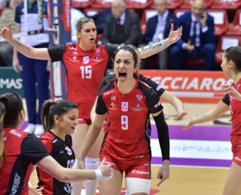 득점 후 기뻐하는 엘리사 자네티(9번 선수). 사진[연합뉴스]