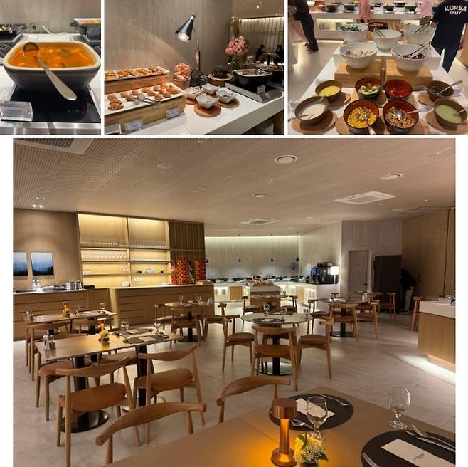 조식 뷔페를 포함해 올데이 다이닝으로 운영하는 ‘설악비스트로’ 레스토랑. 호텔 지하1층에 위치한다. / 사진=홍지연 여행+ 기자