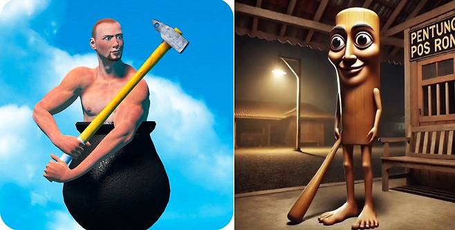 ‘항아리게임’ 캐릭터(왼쪽)과&nbsp;‘퉁퉁퉁퉁퉁퉁퉁퉁퉁 사후르’.&nbsp;누들케이크 스튜디오·유튜브 캡처