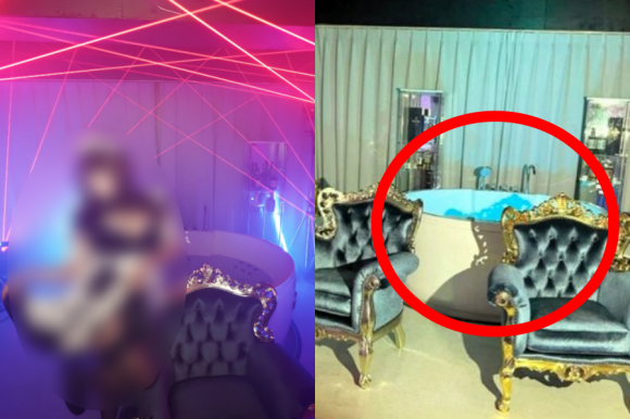 일본에서 음식과 함께 여성이 목욕하는 모습을 ‘VIP 코스’로 제공하는 등 여성 접대부를 고용해 무허가 주점을 운영한 페루 국적 남성 카라스코(40)가 경찰에 체포됐다. 카라스코가 운영한 주점 내부 모습. ‘시부야 메종 스위트 드림스’ 공식 SNS 캡처