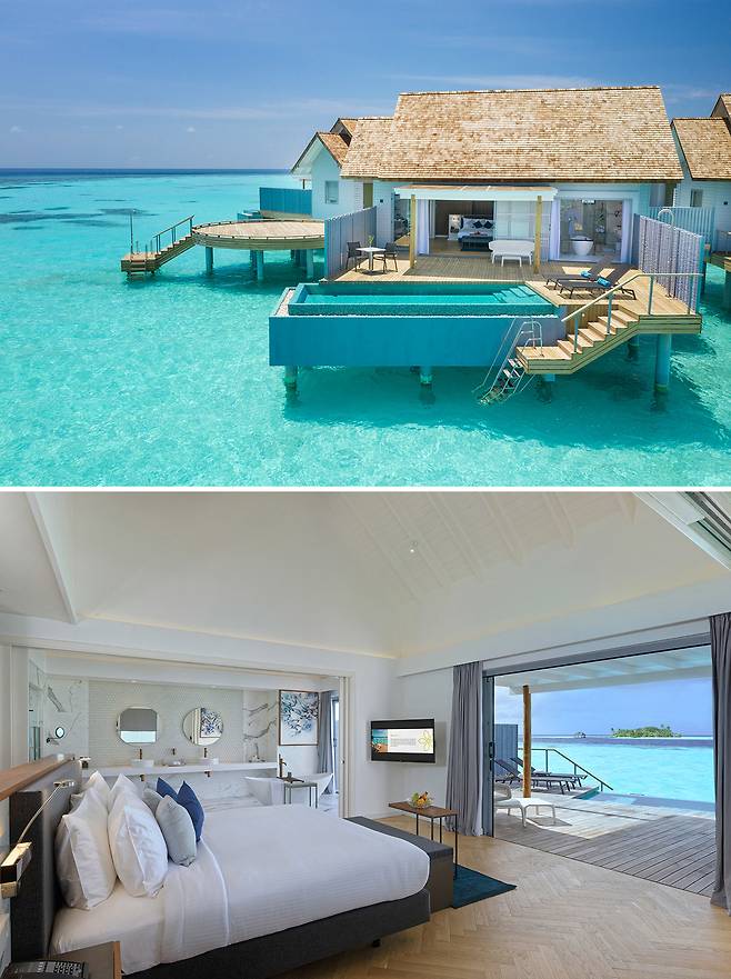 객실 무료 업그레이드 프로모션으로 제공되는 워터 풀빌라. 사진제공|팜투어