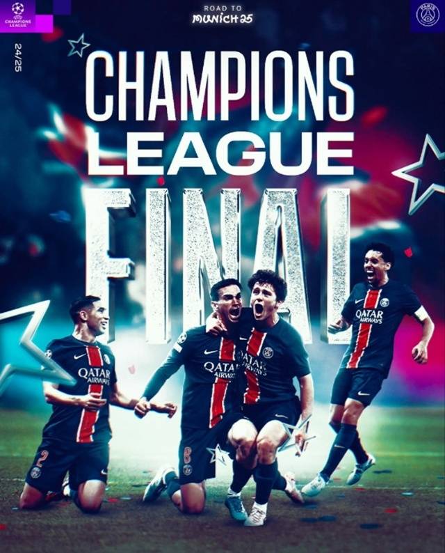 PSG의 UCL 결승 포스터. /사진=PSG SNS