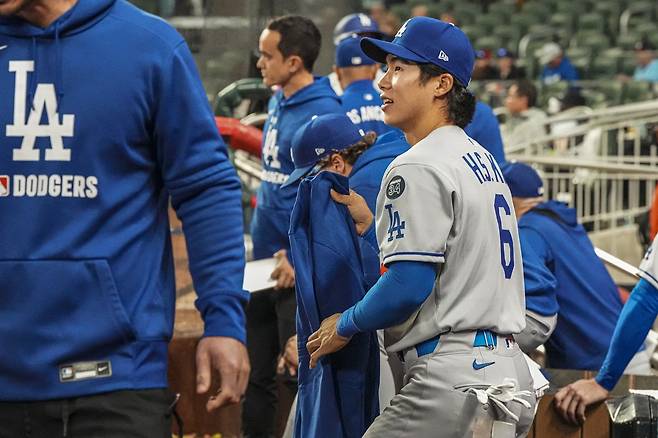 미국 메이저리그 LA 다저스의 김혜성이 8일(한국시간) 미국 플로리다주 마이애미 론디포 파크에서 열린 2025 미국 메이저리그(MLB) 마이애미 말린스와의 원정경기에 8번 타자 겸 중견수로 선발 출전, 4타수 2안타 1타점 1득점을 기록했다. 사진 연합뉴스