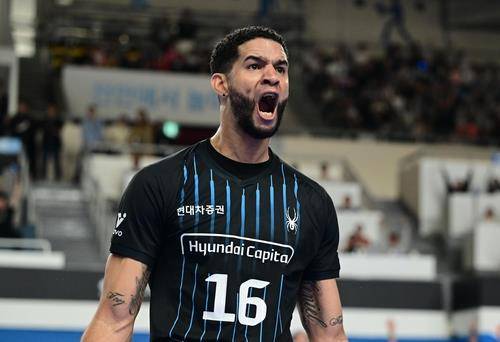 현대캐피탈에서 뛴 레오 [한국배구연맹 제공. 재판매 및 DB 금지]