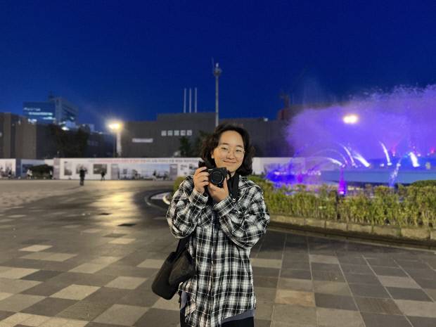 5·18 다큐 제작을 위해 광주를 찾은 이지우 양.