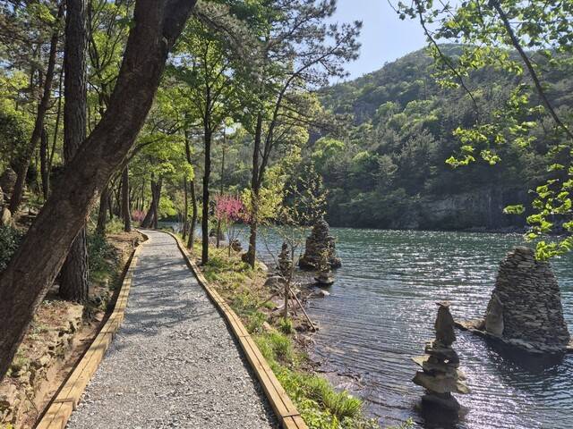 전남 보성군 득량면 해평리 해평저수지 주변 풍경. 정대하 기자