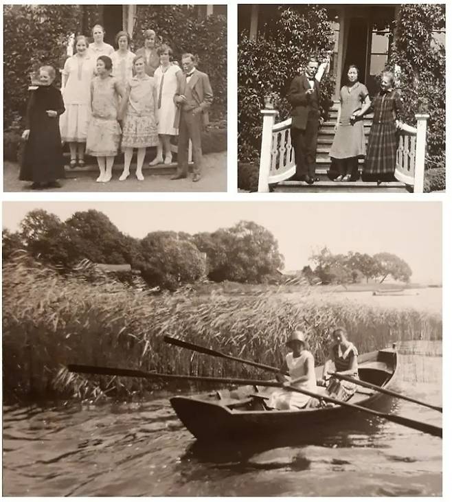 최영숙과 인민학교 교장 하랄드 달그렌 가족. 최영숙은 하랄드 동생 안나와 안나의 아들 에릭과도 친하게 지냈다. 에릭은 최영숙에게 자전거 타는 법과 노젓는 법 등을 알려줬다. 출처는 하랄드 달그렌 아카이브. 이효진 제공