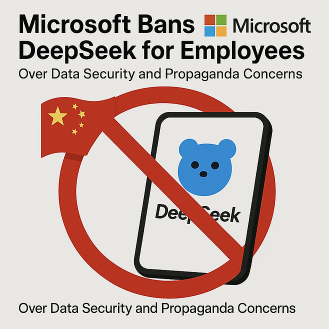 마이크로소프트, 中 AI앱 딥시크 전면 금지 [그림=챗GPT]