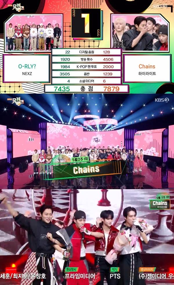 뮤직뱅크 하이라이트 1위 / 사진=KBS2 캡처