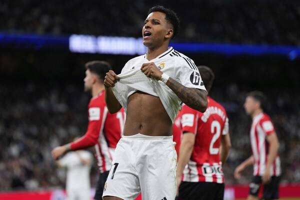 ▲ 레알 마드리드에서 비중이 급격하게 줄어든 호드리구가 이적을 고민하는 것으로 보인다. ⓒ연합뉴스/AP/EPA