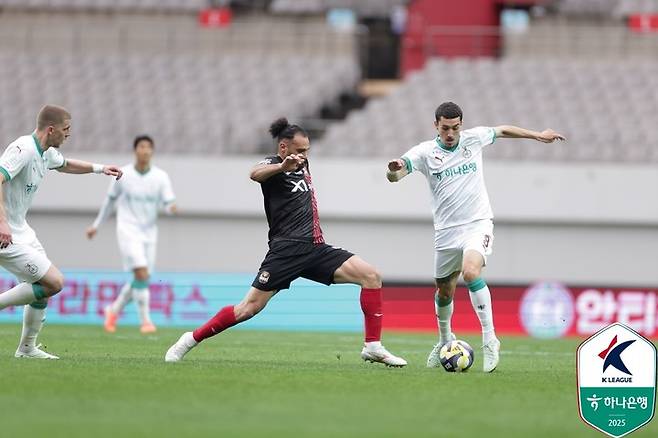 4월 12일 서울월드컵경기장에서 열린 FC서울과 대전하나시티즌 경기 당시 모습