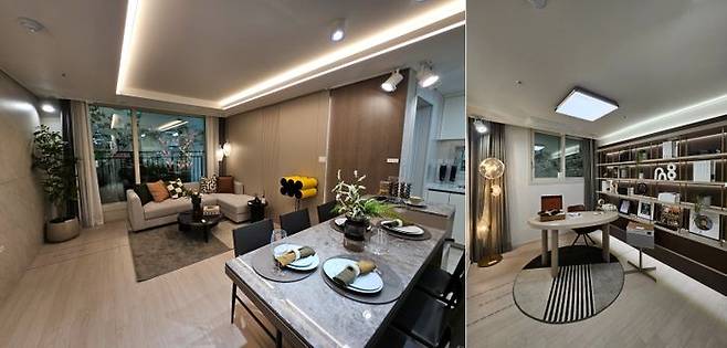 모든 가구에 스마트 월패트가 설치돼 도어락부터 조명, 환기 등 시스템 제어도 가능하다.59B타입 전경.ⓒ데일리안 배수람 기자