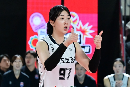 여자배구 대표팀에 발탁된 한국도로공사의 강소휘. 사진[연합뉴스]