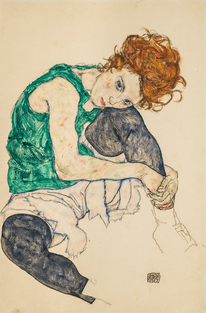 Egon Schiele [The Seated Woman With Bent Knees], 1917 ©National Gallery Prague