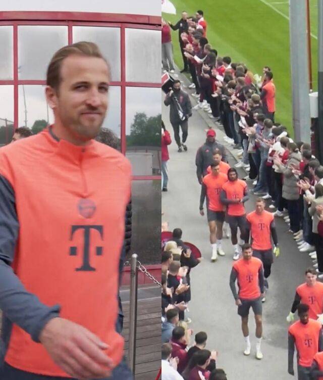 분데스리가 우승을 기념하며 구단 직원들과 '가드 오브 아너' 행사를 진행한 바이에른 뮌헨/뮌헨 홈페이지