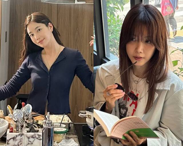 기은세는 채정안과 친분을 과시했다. / (왼쪽) 기은세 SNS, (오른쪽) 채정안 SNS 캡처