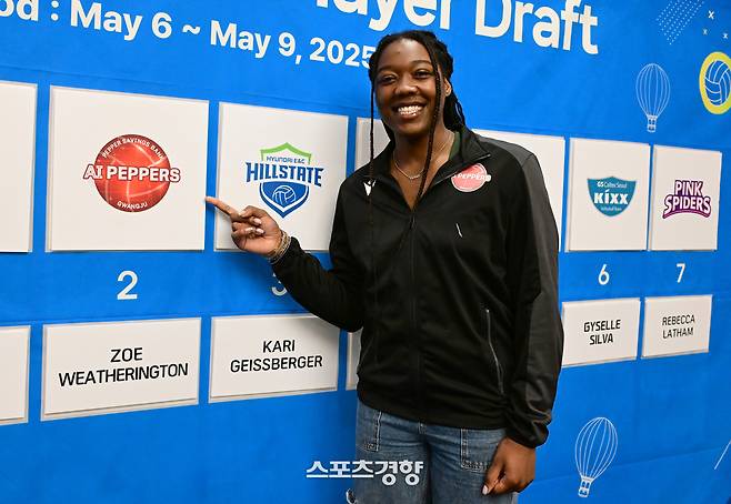 페퍼저축은행이 지명한 조 웨더링턴. KOVO 제공