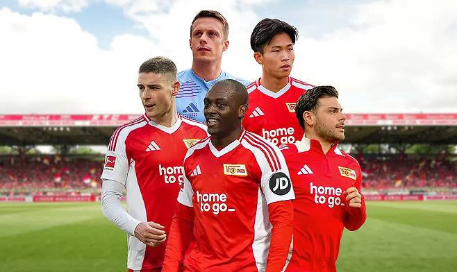 우니온 베를린의 올 시즌 계약 만료  명단. 윗줄 오른쪽의 정우영. /사진=우니온 베를린 공식 홈페이지 갈무리