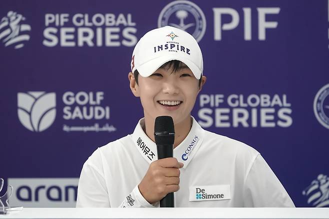 기자회견 하는 박성현 [세마스포츠마케팅 제공. 재판매 및 DB 금지]