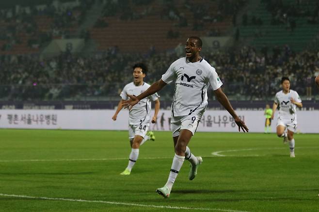 대구 에드가가 골을 넣은 뒤 세레머니를 하고 있다. /대구 FC제공