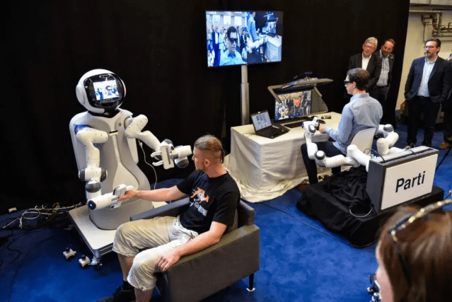 오토매티카 2023 내 의료로봇 전시 전경 (사진=메쎄뮌헨)