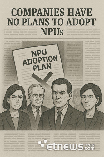 인공지능(AI) 기업 10곳 중 7곳은 AI 반도체로 불리는 신경망처리장치(NPU) 도입 의향과 계획이 없다는 조사 결과가 나왔다. [사진=AI 생성 이미지]