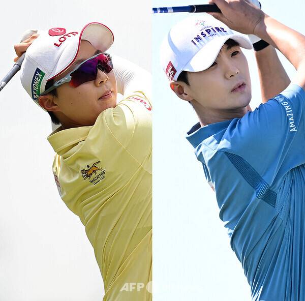 2025년 유럽여자프로골프투어(LET) 아람코 코리아 챔피언십 우승 경쟁에 뛰어든 김효주 프로. 그리고 박성현 프로. 사진제공=ⓒAFPBBNews = News1