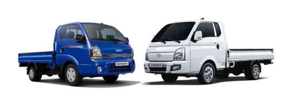 왼쪽부터기아 '봉고3' LPG와 현대차 '포터II' LPG. [사진=현대자동차그룹]