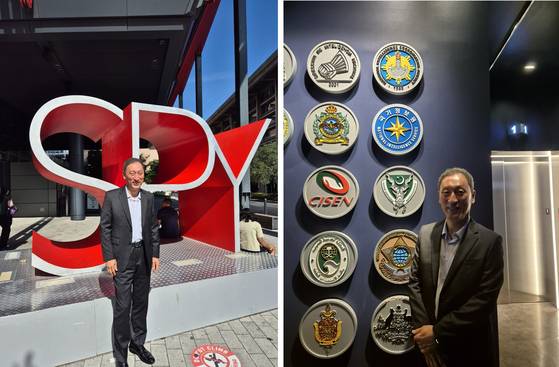 지난해 7월 하동환 전 국정원 대공수사단장이 미국 워싱턴DC 국제 스파이 박물관을 방문한 모습. 사진 하동환