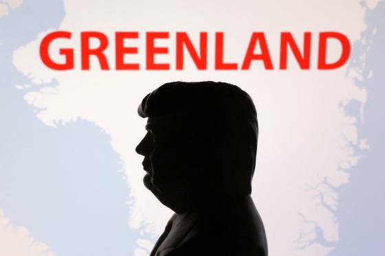 그린란드 지도와 도널드 트럼프 미국 대통령을 합성한 이미지. 로이터=연합뉴스