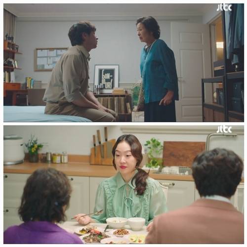 ‘천국보다 아름다운’에서 낙준(손석구)이 어머니와 아내 사이에서 속앓이를 토로하며 시청자들의 공감을 샀다.  사진=천국보다 아름다운