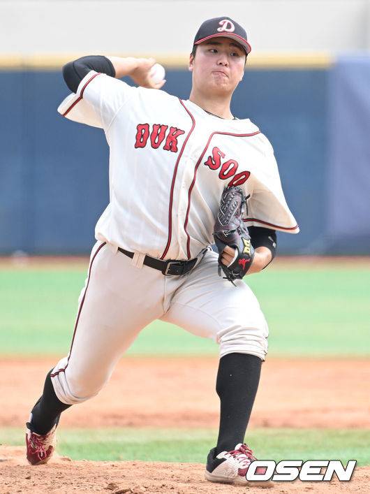 [OSEN=김성락 기자] 덕수고 3학년 시절 심준석. 2022.08.12 /ksl0919@osen.co.kr