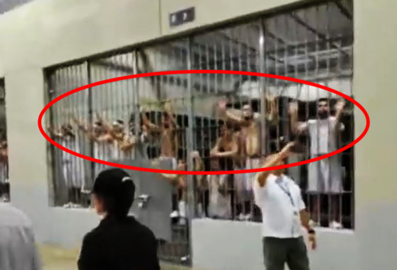 10일(현지시간)  맷 게이츠 전 미국 하원의원이 소셜미디어 엑스(X·옛 트위터)에 엘살바도르 테러범수용센터(CECOT·세코트) 내부 모습을 공개했다. 엑스 캡처