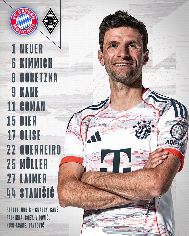 바이에른 뮌헨 선발 라인업. 뮌헨 SNS